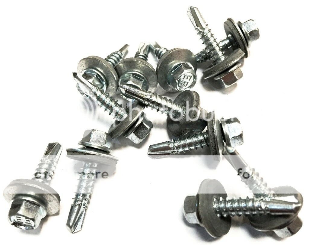 5.5 x 25mm Tek Screw + Bonded Washer Cladfix Roofix Tek Fixings Teks Screws Fix eBay